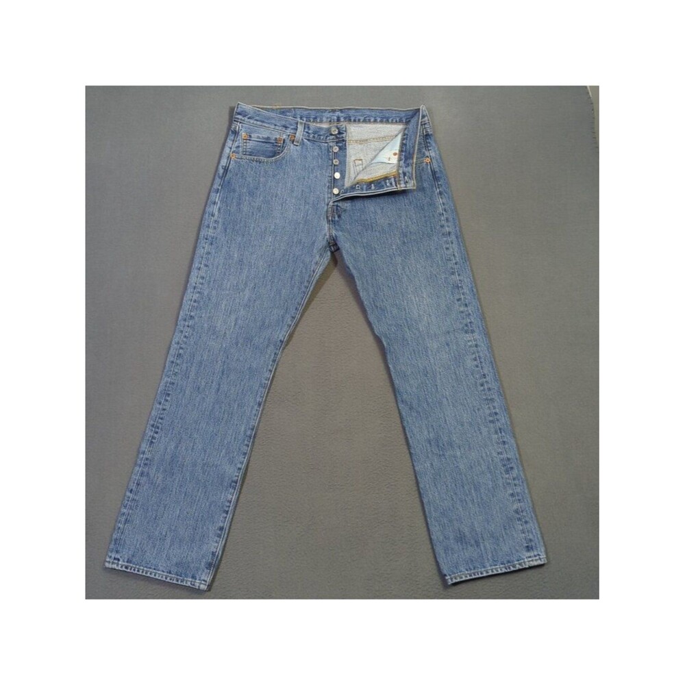 Levi's Jeans Men's 34x30 Blue 501 Straight Button Fly Denim